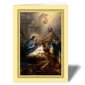 Christmas Card - "L'Adoration des Anges" by Carle Van Loo (1751)